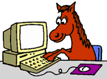 Pferd am Computer